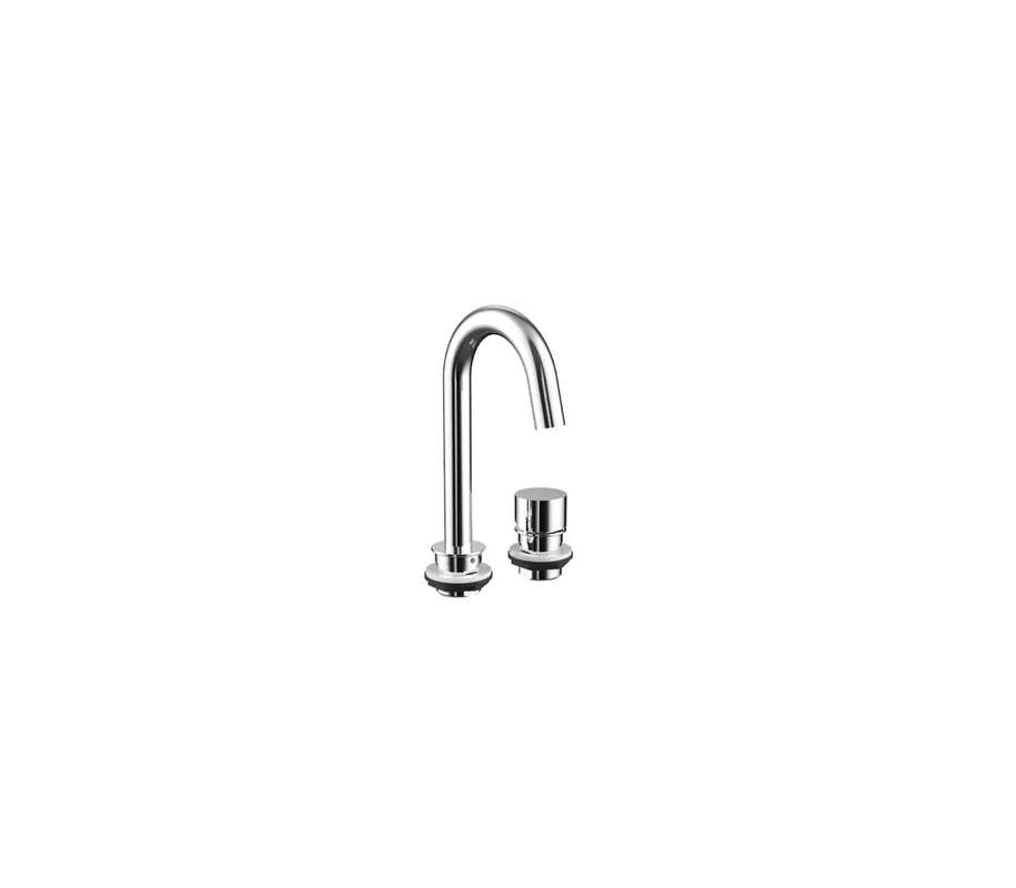 emco evo, batterie de lavabo, 2 trous, saillie 120mm, sans garniture découlement