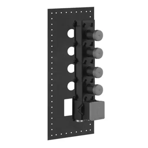 Corps encastré Gessi pour thermostat encastré 3/4 haute performance pour montage vertical ou horizontal avec 4 voies séparées