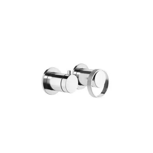 Gessi Anello, mitigeur monocommande prêt à poser pour baignoire/douche, avec rosaces rondes pour corps encastré, avec cartouche déviatrice 2 voies