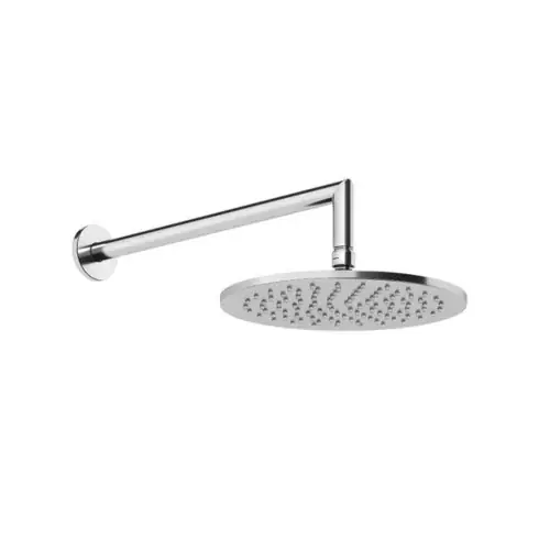 Gessi Anello, douche de tête anticalcaire D=250 mm, avec joint et support mural 348 mm, 1/2 raccord