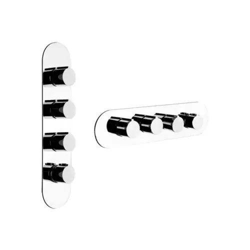 Gessi Anello, ensemble prêt à monter avec 3 voies séparées