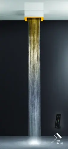 Gessi Afilo, Système de douche multifonctionnel 300x300, avec effet de luminothérapie