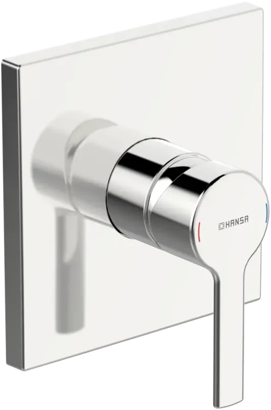 Robinet de douche HANSA HANSARONDA, kit de montage final, encastré, rosace carrée