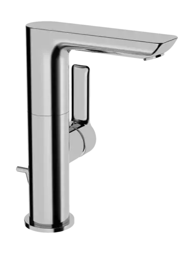 HANSA HANSALIGNA Mitigeur de lavabo, commande latérale, avec garniture découlement, saillie 116mm, chromé