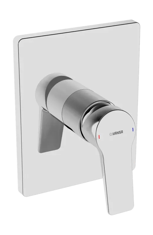 Robinet de douche HANSA HANSATWIST, kit de montage final, encastré, rosace carrée