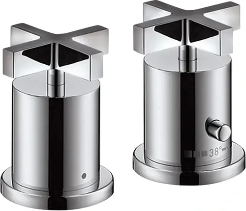 hansgrohe AXOR Citterio Thermostat de baignoire 2 trous avec poignées transversales