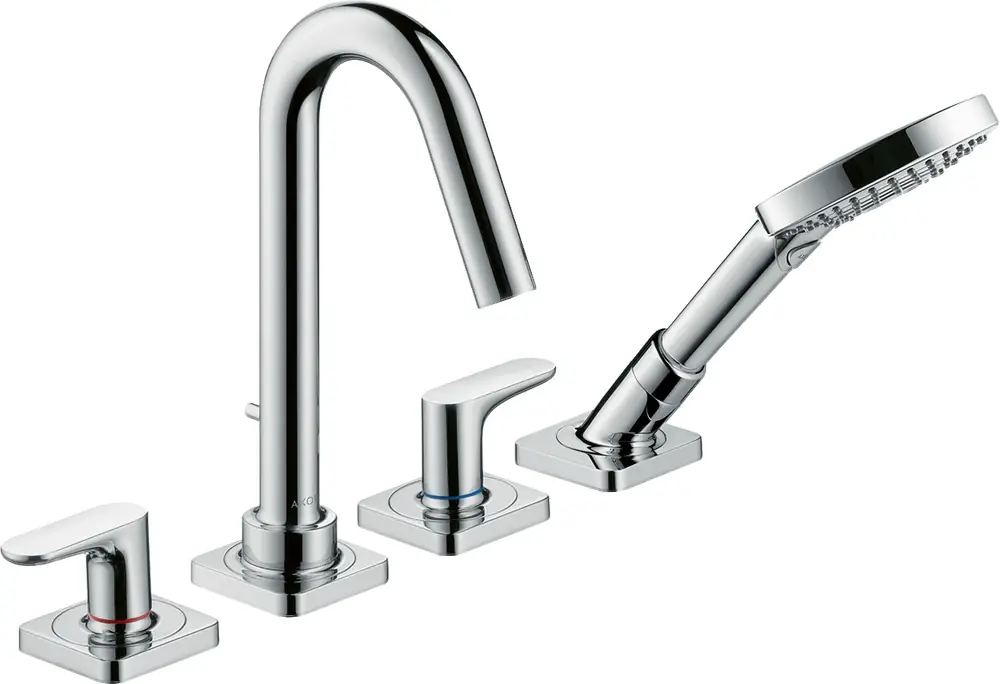 hansgrohe AXOR Citterio M Robinet de baignoire 4 trous avec béqu‘illes et rosettes