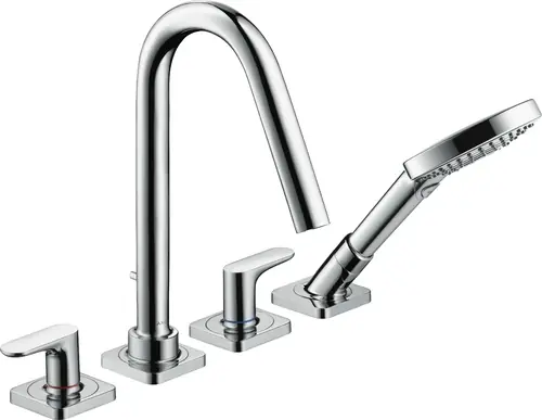 hansgrohe AXOR Citterio M Bord carrelé 4 trous avec béqu‘illes et rosaces