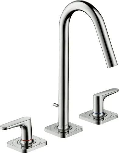 hansgrohe AXOR Citterio M mitigeur lavabo 3 trous 160 avec béqu‘illes, rosaces et garniture de vidage