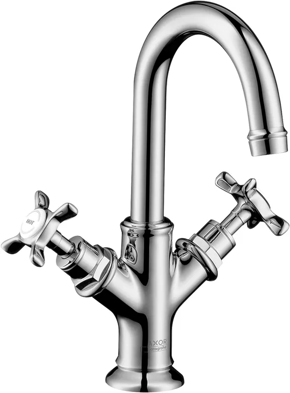 hansgrohe AXOR Montreux mitigeur lavabo 2 poignées 160, vidage rapide, pour lavabo