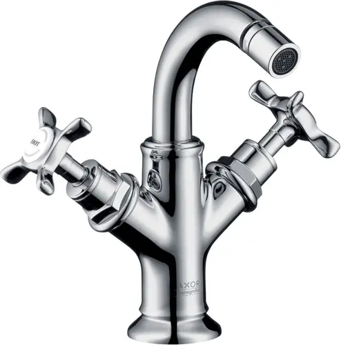 hansgrohe AXOR Mélangeur bidet Montreux 2 poignées, garniture de vidage