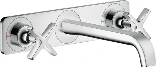 hansgrohe AXOR Citterio E Mélangeur lavabo encastré 3 trous avec plaque pour montage mural