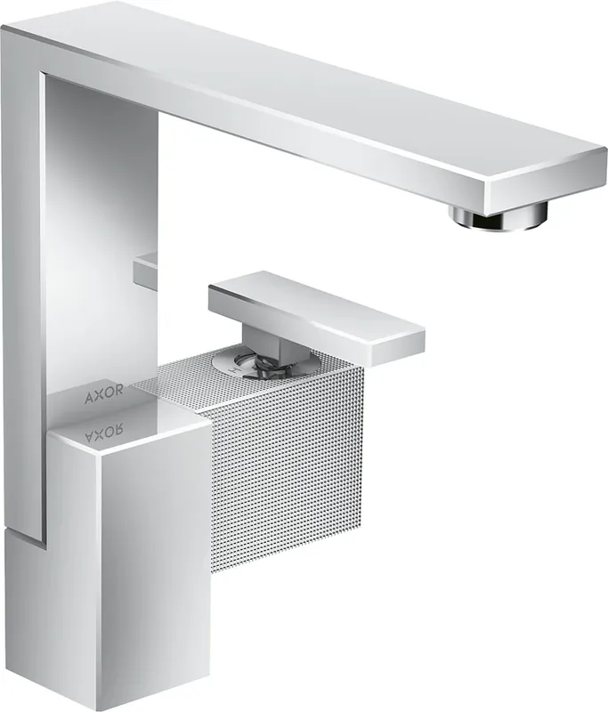 hansgrohe AXOR Edge mitigeur monocommande de lavabo 190 avec vidage par poussée, taille diamant