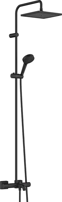 hansgrohe Vernis Shape Système de douche, 240 1jet, avec thermostat de baignoire, noir mat