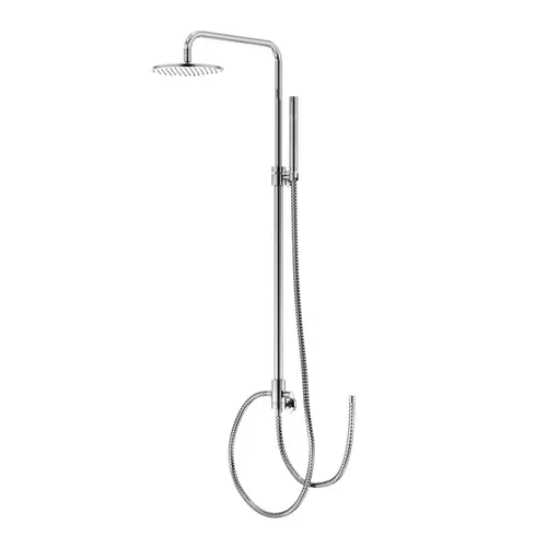 Steinberg Série 100 Système de douche, sans robinetterie, pomme de douche ronde à effet pluie, douchette à main