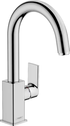 hansgrohe Vernis Shape Mitigeur monocommande pour lavabo avec bec pivotant et vidage à tirette, chromé