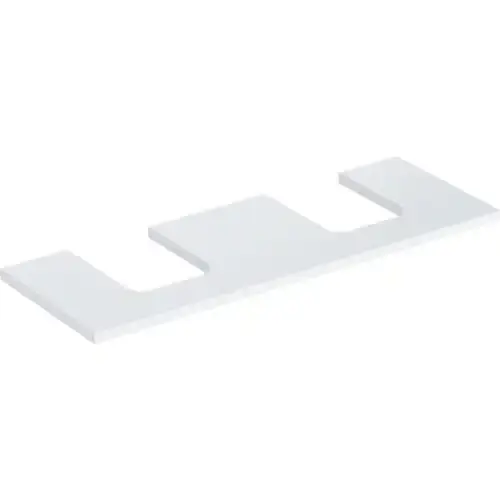 Plaque de lavabo Geberit ONE, découpe double, pour lavabo à poser en forme de coupe, 135x3x47cm