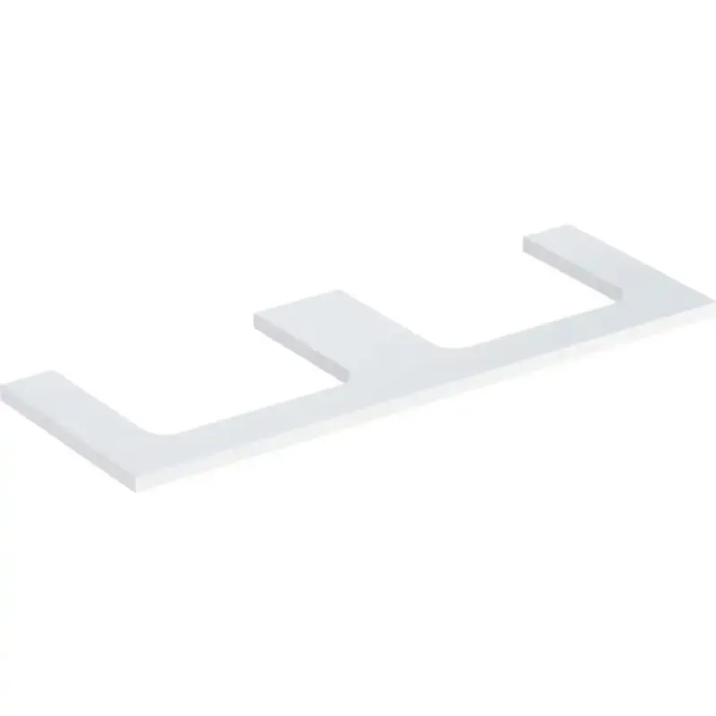 Plaque de lavabo Geberit ONE, découpe double, pour lavabo à poser, 135x3x47cm