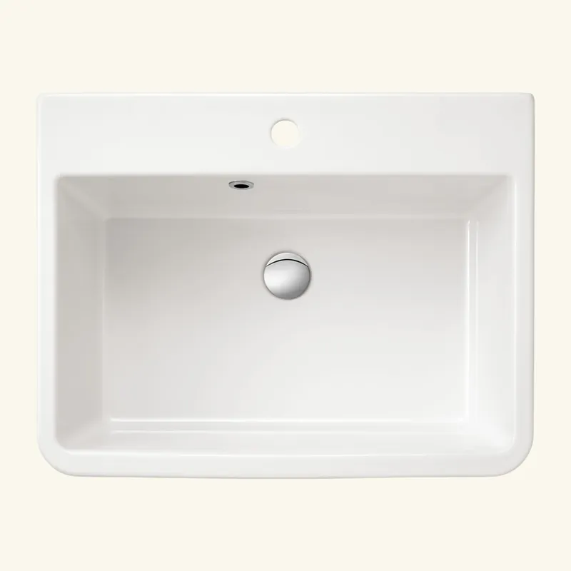 Évier buanderie bac à laver céramique blanc Sanindusa UTILITY 660x501
