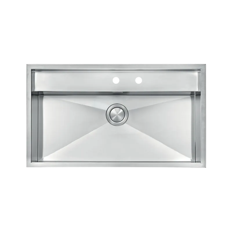 Évier timbre d‘office inox lisse DIAMANTE 1 bac