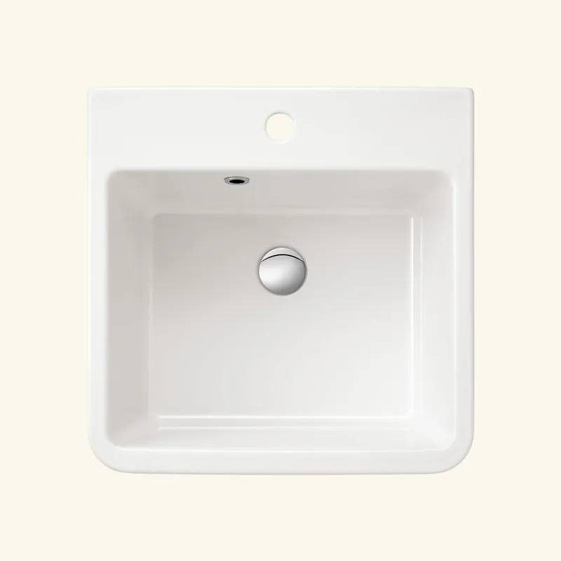 Évier buanderie bac à laver céramique blanc Sanindusa UTILITY 510x500