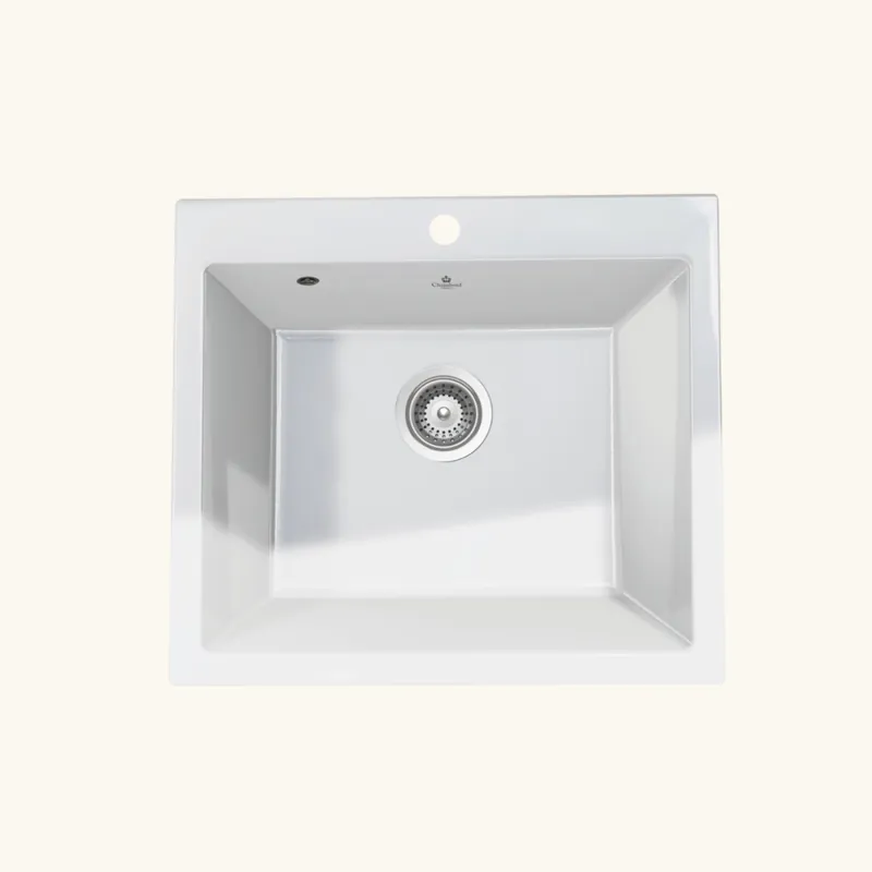 Évier céramique blanc FELIX 1 bac 600x510 mm