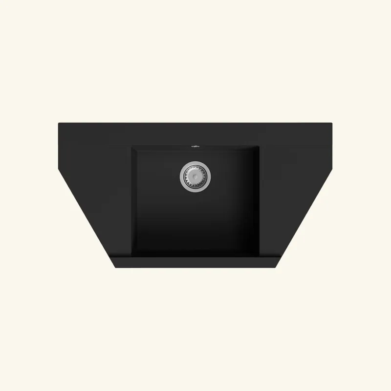 Évier d‘angle Kümbad MYLO granit noir 1 bac