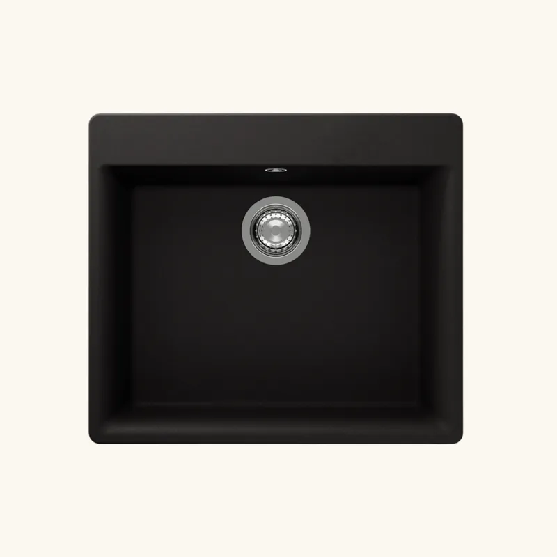 Évier granit noir Schock KAZU 1 grand bac 600x530