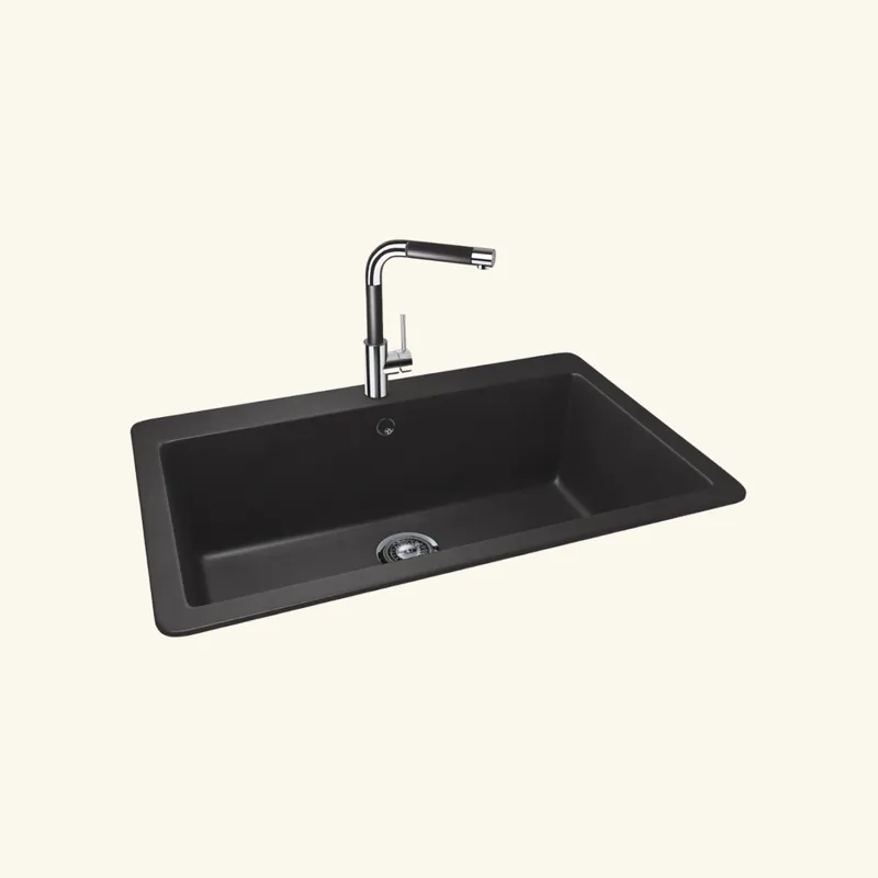 Évier granit noir Schock ZINA 1 grand bac 838x530