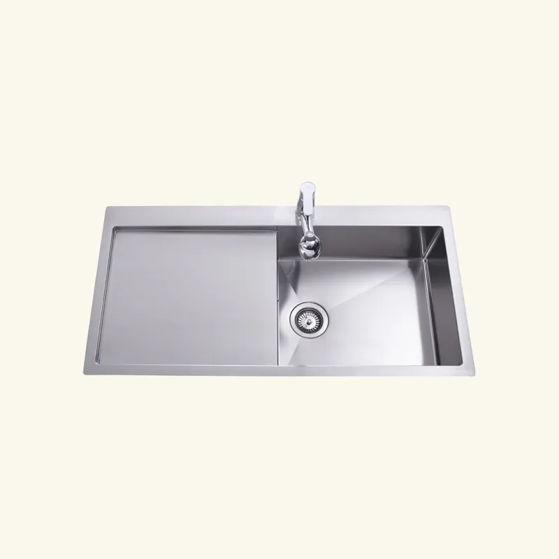 Evier inox Helika LUNY 1 grand bac 1 égouttoir gauche