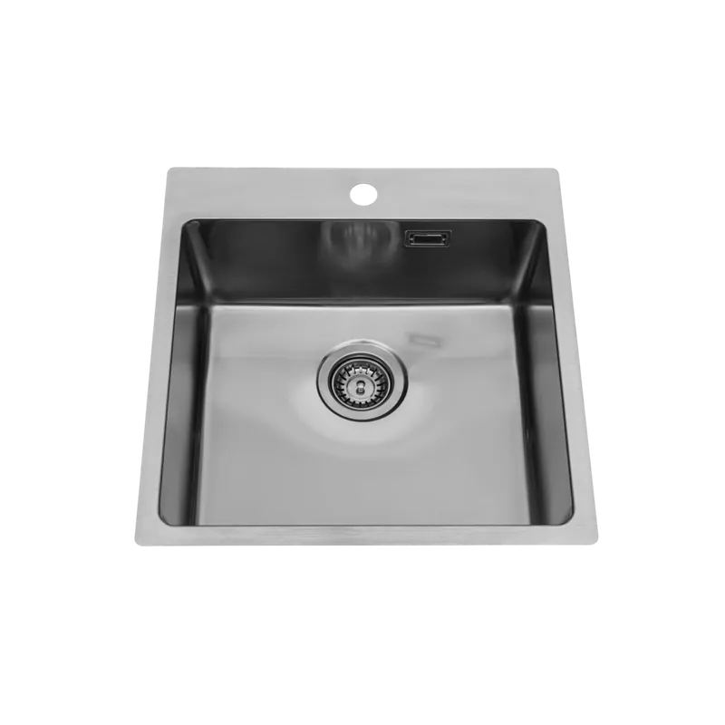 Evier inox lisse KEZIA 1 bac sans égouttoir