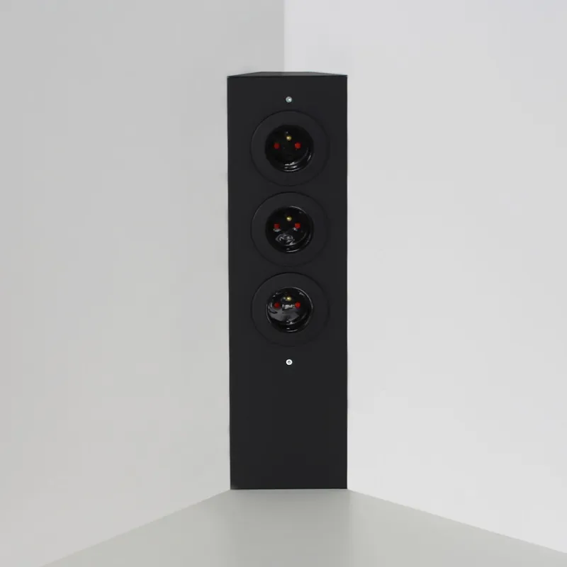 Prise cuisine ESQUINA - Bloc 3 prises Soft Touch noir