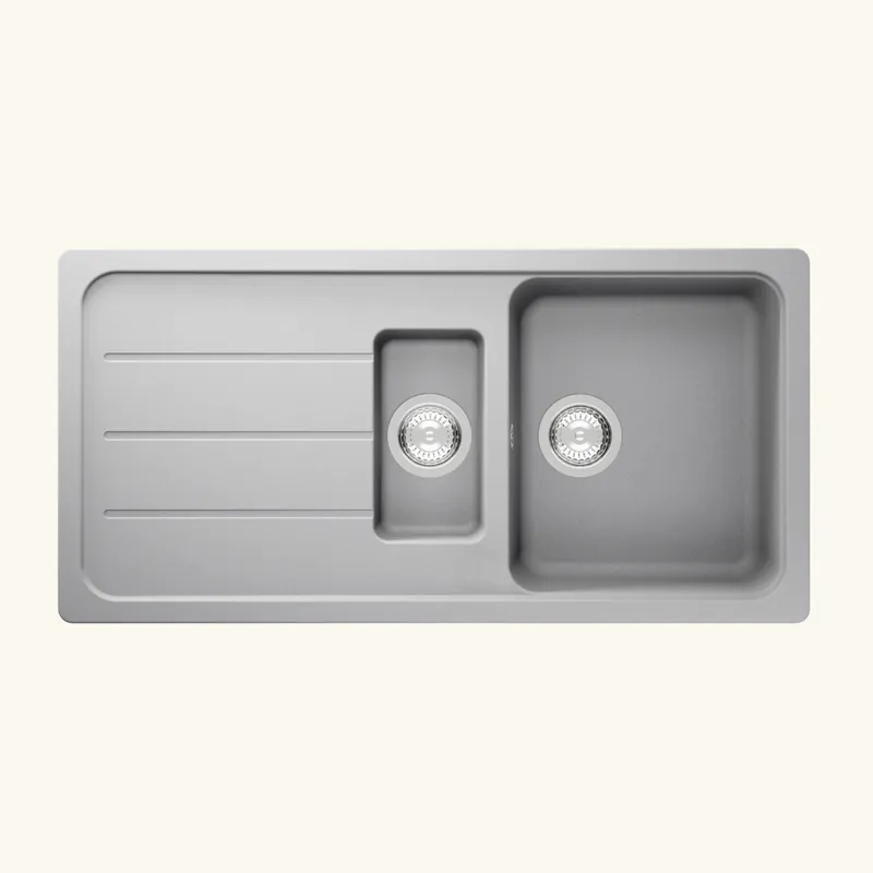 Évier granit gris Schock FORMHAUS 1 bac et demi - 1 égouttoir