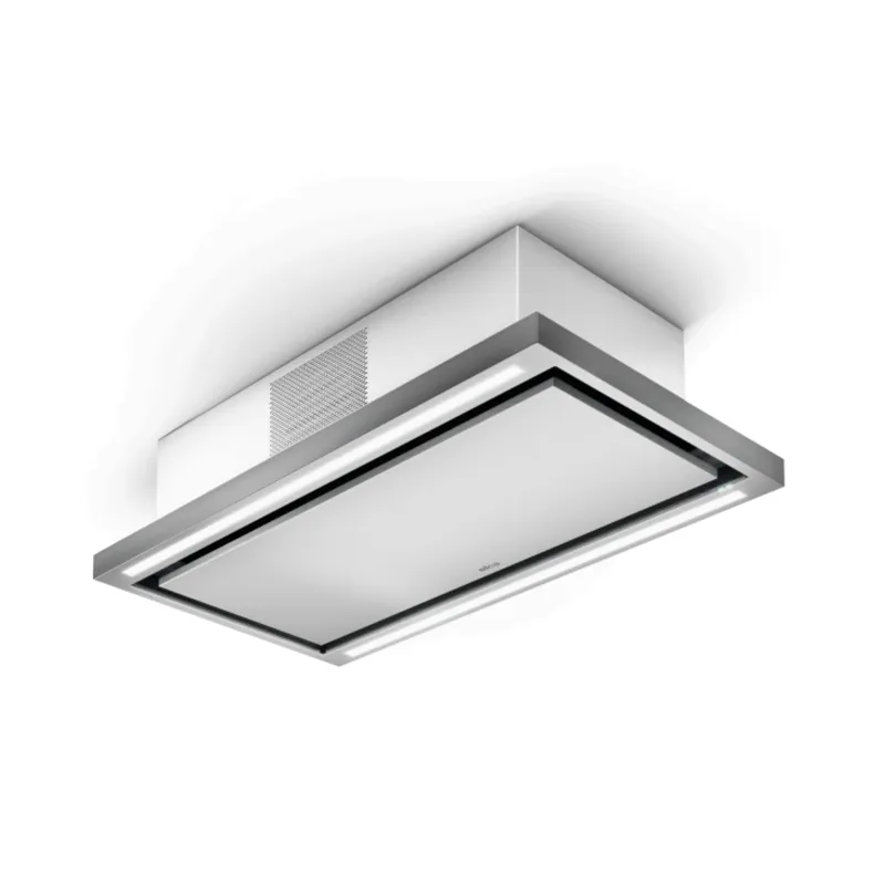 Hotte plafond Elica CLOUD SEVEN inox et blanc 90 cm recyclage