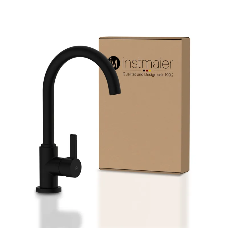 Robinet mitigeur cuisine Instmaier LEONA noir mat