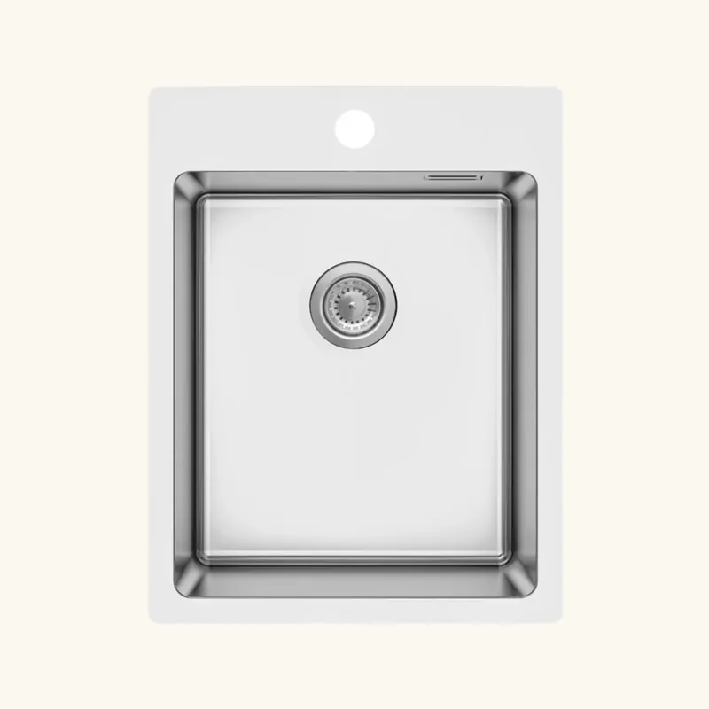 Evier inox Luisina JAVA 1 bac 390x505