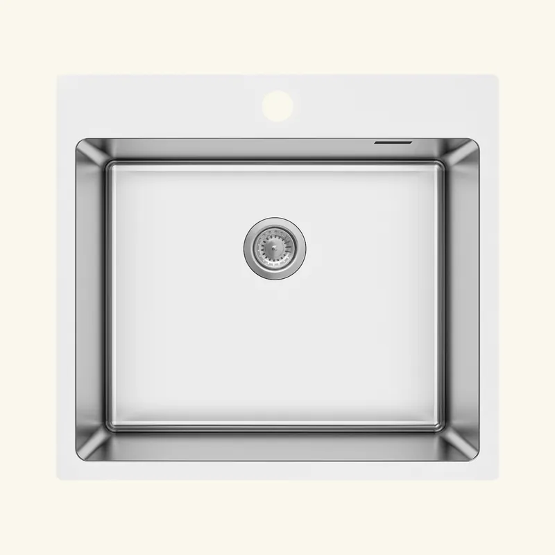 Evier inox Luisina JAVA 1 bac 550x505