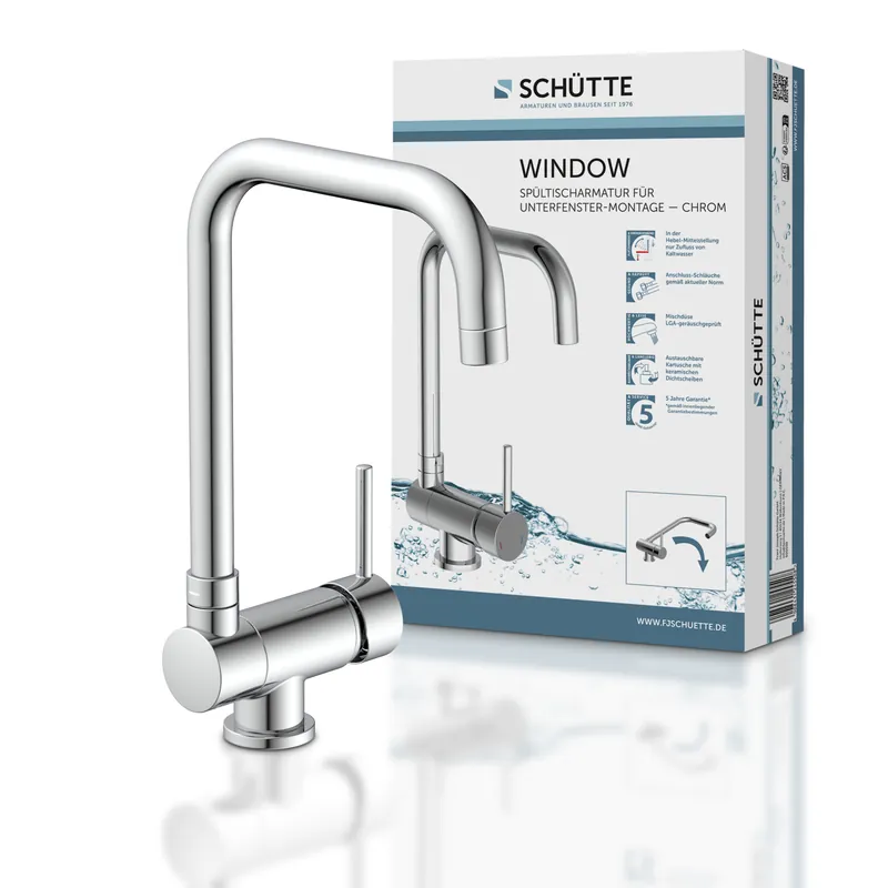Robinet rabattable Schütte WINDOW chromé