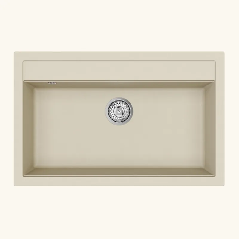 Évier granit beige Helika QUADRO 1 bac