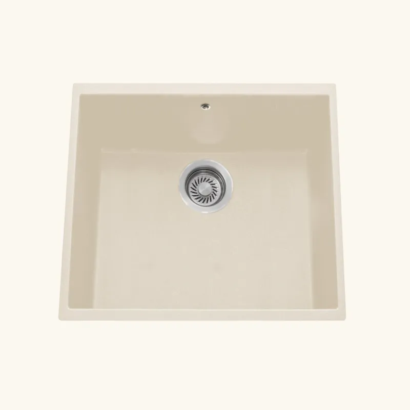 Évier sous-plan granit beige Luisina HARMONIE 1 bac 530x460