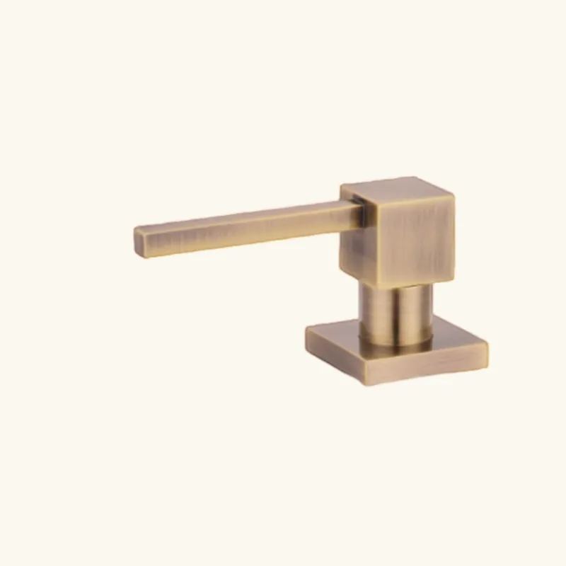 Distributeur savon carré encastrable Helika vieux bronze