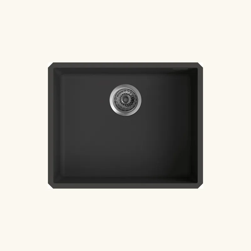 Évier sous-plan granit full noir SIENNA 1 bac 536x436