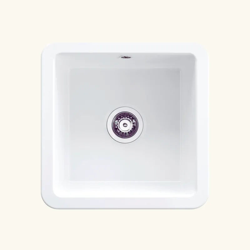 Évier céramique blanc Deante LUMI 1 bac 46x46 cm