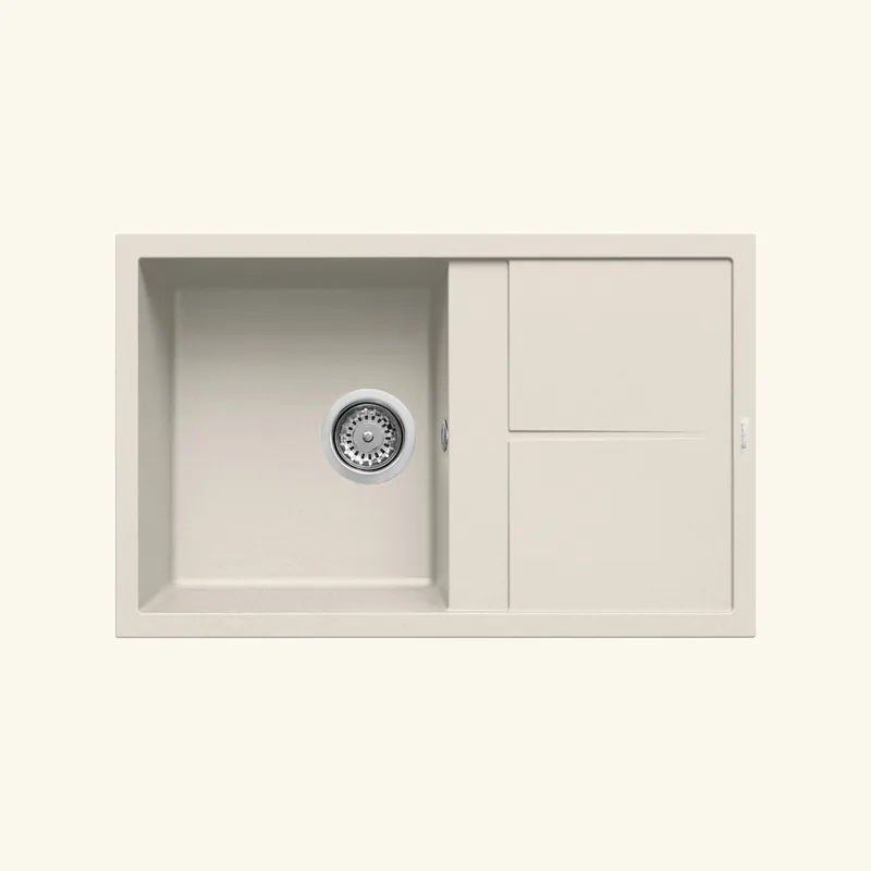 Evier granit beige Luisina MAESTOSO 1 bac 1 égouttoir