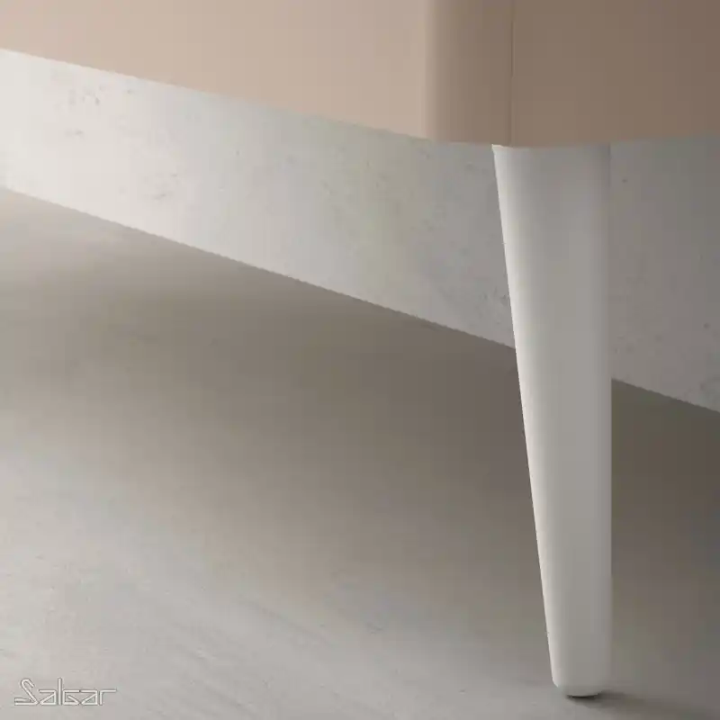 Lot de deux pieds BOLERO blanc satiné H 31.5 cm réf 924865 Sanijura