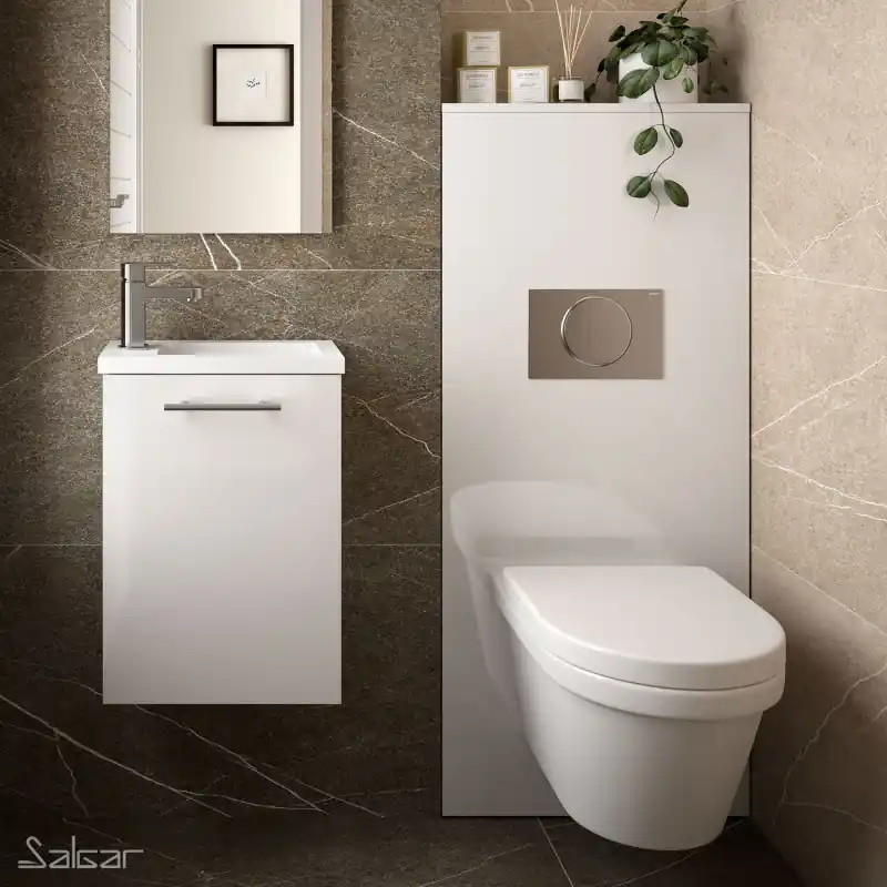 Habillage WC UNIT pour WC suspendu couleur Blanc brillant réf 87798 SALGAR