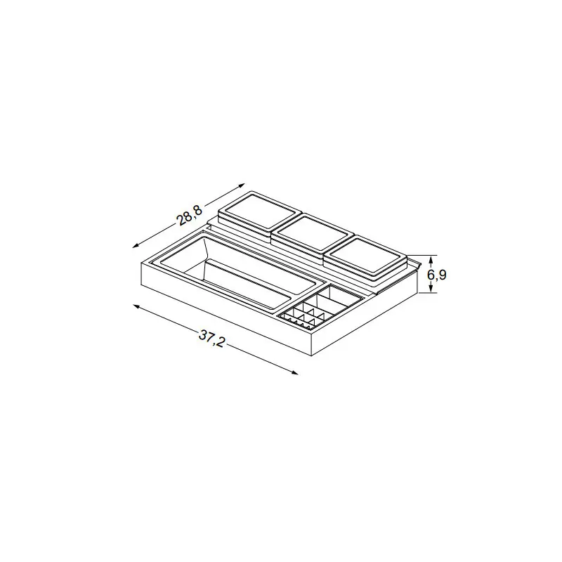 Plateau complet pour meuble de 51 cm de profondeur SANIJURA