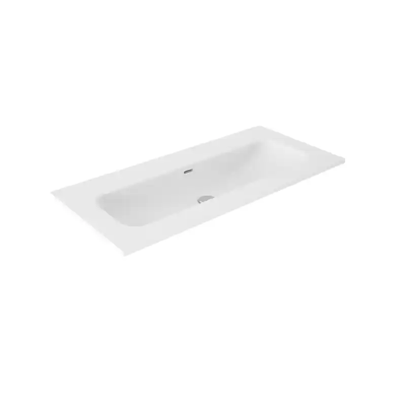 Vasque céramique de 100 cm Idea blanc brillant non percé réf 60901 VisoBath