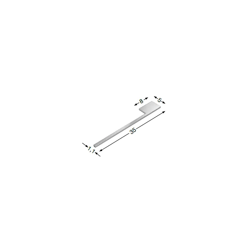 Porte serviette fixe alu anodisé pour meuble REF 924039 SANIJURA