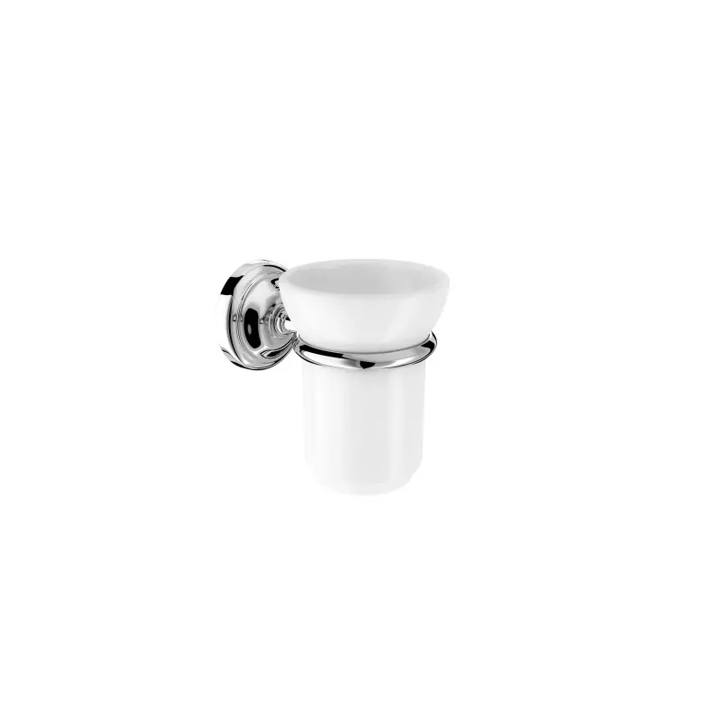 Porte-verre Carmen à fixer au mur en inox et verre réf A817007001 ROCA